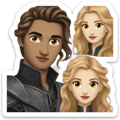 Feyre+Rhysand sticker