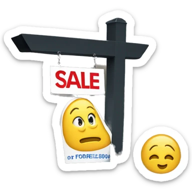 real estate sign that says "For Sale" sticker