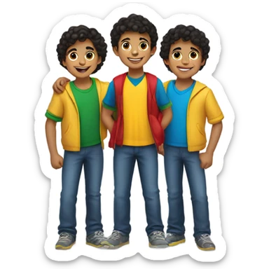 Triplet Spanish Boys sticker