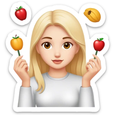 Chica linda haciendo actividades  sticker