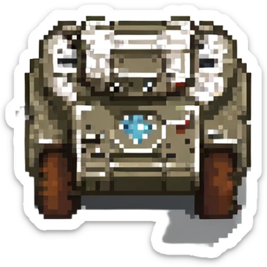 tank pixel art sticker