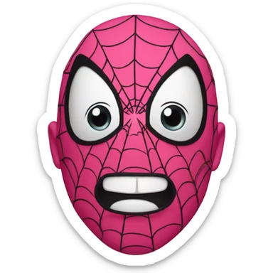 pink spider-man  sticker