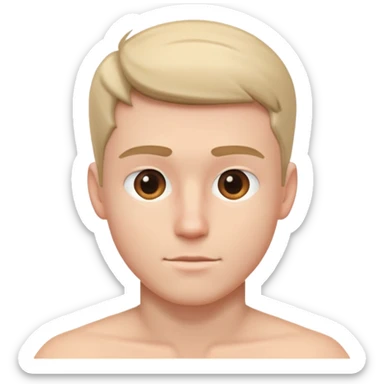 white young man's shoulder, just the shoulder area sticker