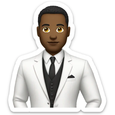 Ai white suit gangster  sticker