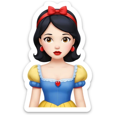 Snow White princess sticker