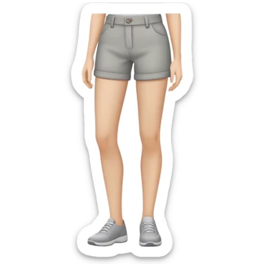 Gray woman short pants sticker