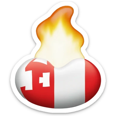 Hearth with a swiss flag sticker