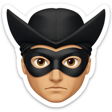 Zorro animal  quítale la máscara  sticker