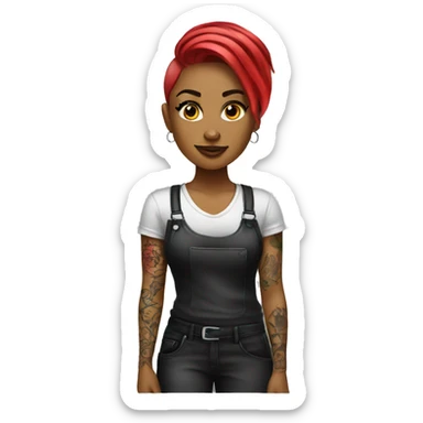 Female tattoo artist sticker