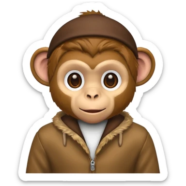 monkey with clothes sticker