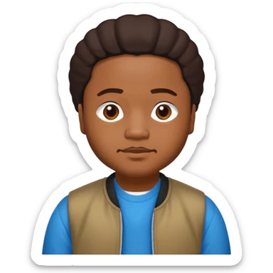 J-Boog of B2K with medium dark skin,dark brown hair sticker