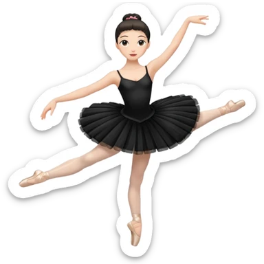 full body balet with black tutu sticker