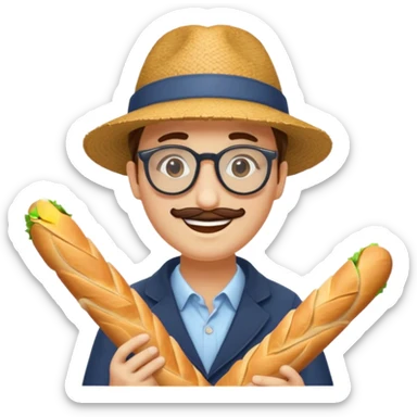 Un humain homme avec un chapeau  et des sunglasse et une baguette magique sticker