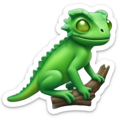 caméléon bleu nuit sticker