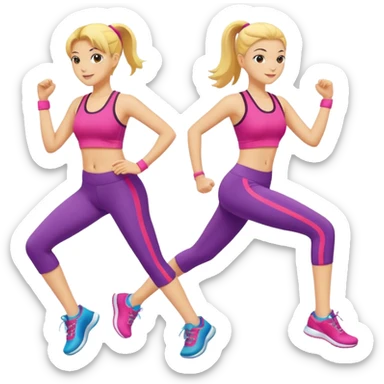 Step aerobics  sticker