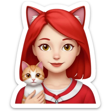 girl with cat eyes on her chest is the cutest person monster red and white in my opinion and she has a lot to do  sticker