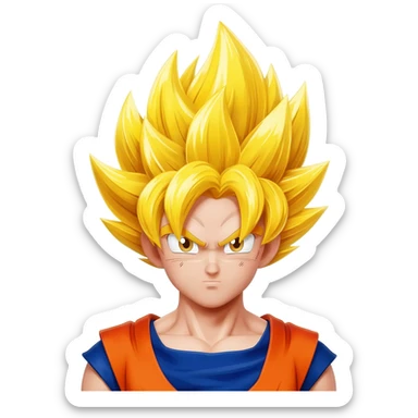 Goku ssjgod2 (haircut super Saiyan 2) sticker