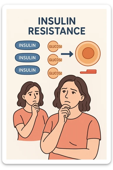 donna con insulino resistenza sticker