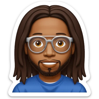 Lil Jon with dark brown hair sticker