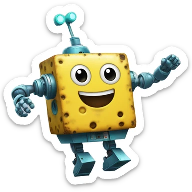 bob esponja robot bailando sticker