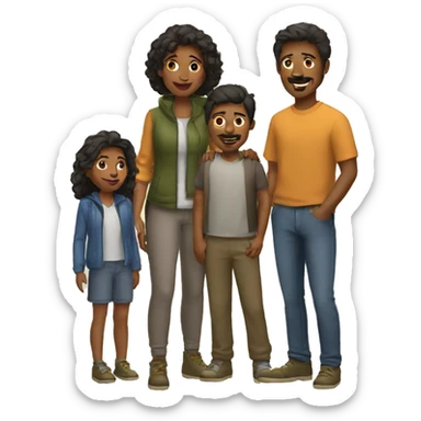 family and wolves sticker