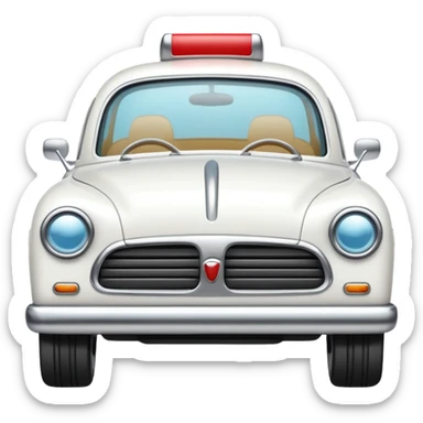 Auto blanco yendo al cine sticker