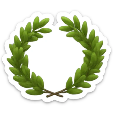 laurel wreath sticker
