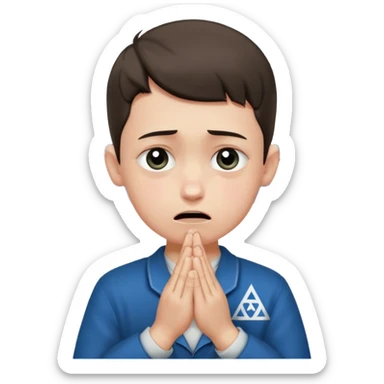 budda crying while praying with floating nazi illuminati eye of raw around him while saying boy with an israel symble on his hand sticker