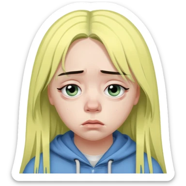 Billie Eilish, sad ￼ sticker