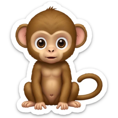 baby monkey sticker