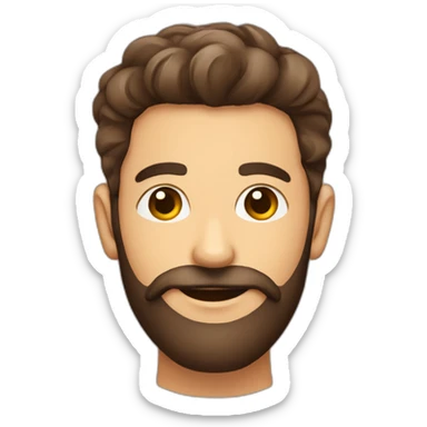 homem com barba segurando um copo café sticker