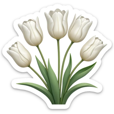 white tulips sticker