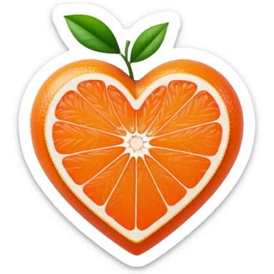 Citrus heart sticker