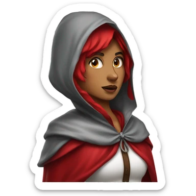 red riding hood red hood sticker
