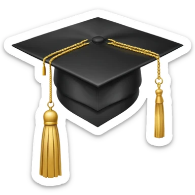 Graduation cap tossed in air sticker