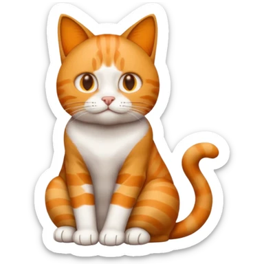 default ios man emoji head, with the body of a cat, not as a head sticker