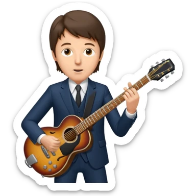 Paul McCartney playing guitar suit sticker