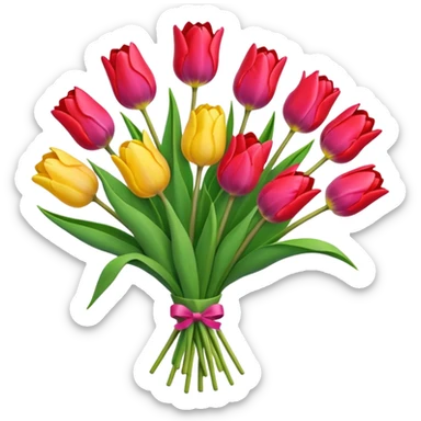 tulip bouquet  sticker