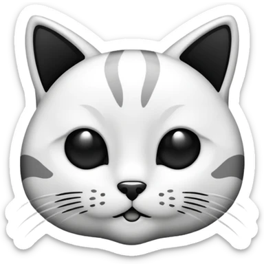 Purrfect Monochrome B&W sticker