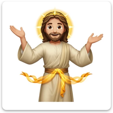 Jesus dancing joyfully sticker