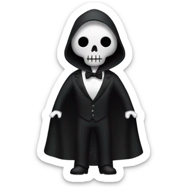 TUXEDO FANCY GRIM REAPER  sticker