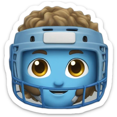 boy hockey player blue eyes beard sticker