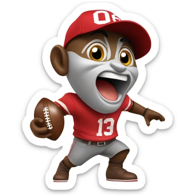 OSU Brutus dancing sticker