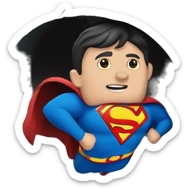 superman fell into the gutter sticker