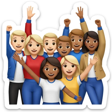 Crowd of people at a concert sticker