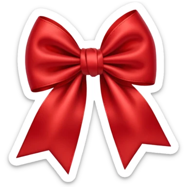 Sanguine red bow sticker