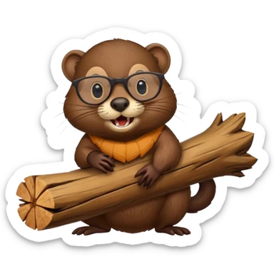 spectacled beaver sticker