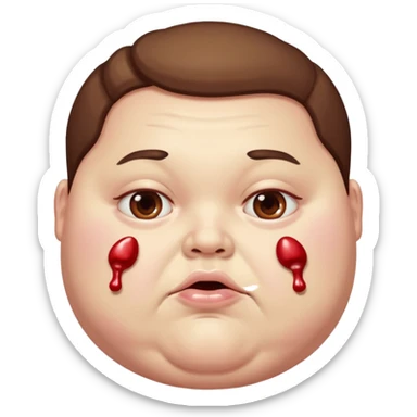 Fat slob dying from Diabetes. Candy swelling from every orifice. sticker