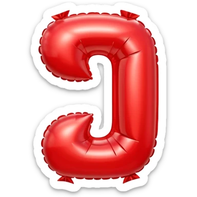 balloon letter T sticker