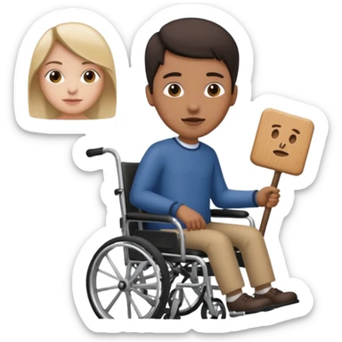 🧑‍🦼 and 🧑‍🦯 combined sticker